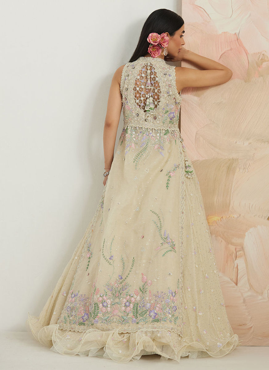 Ambika  Open-Front Jacket And Lehnga