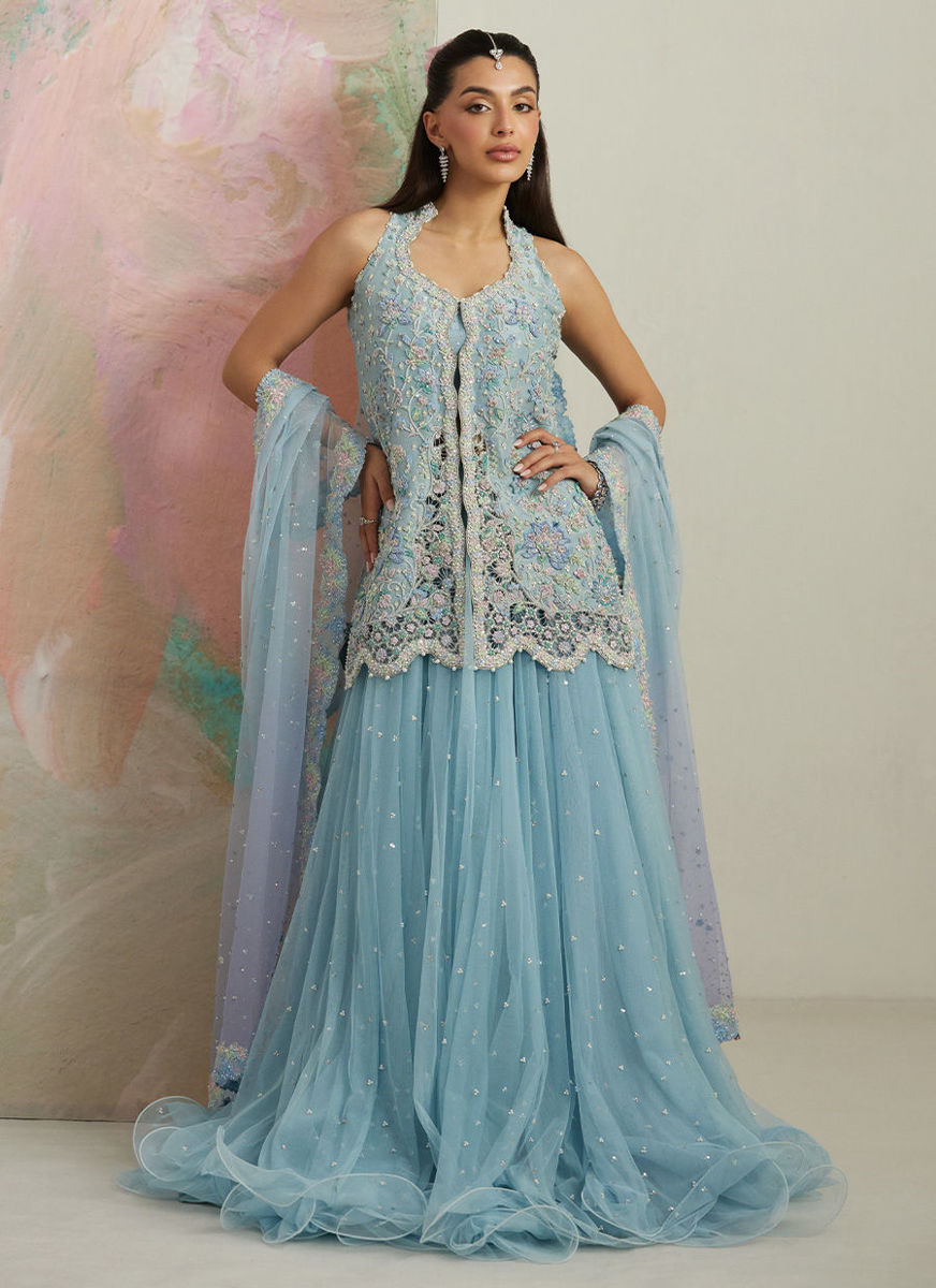 Dalia Front-Open Jacket And Lehnga