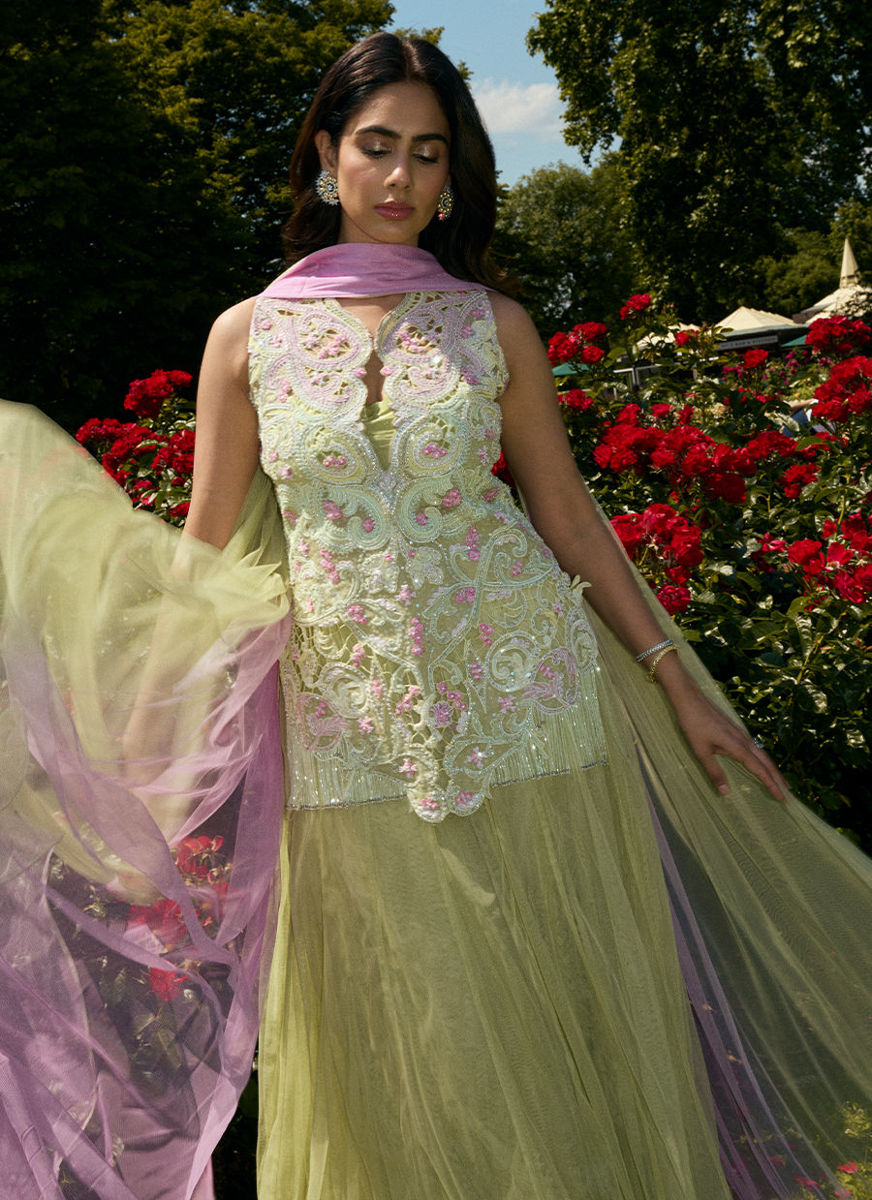 Danica Short Shirt With Lehenga