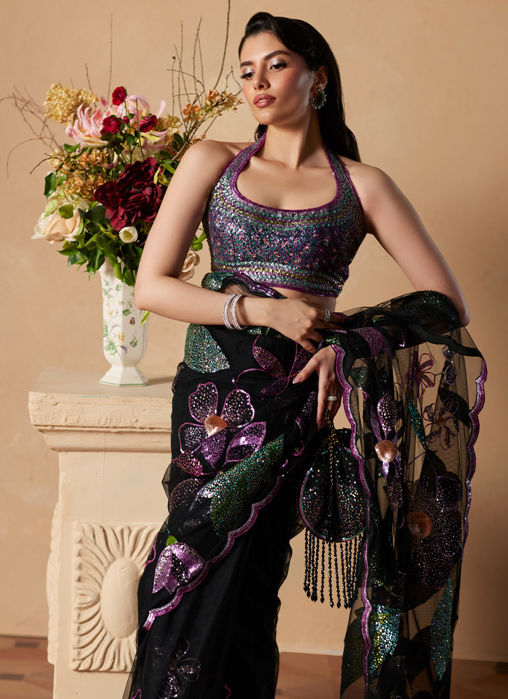 Micah Black Saree