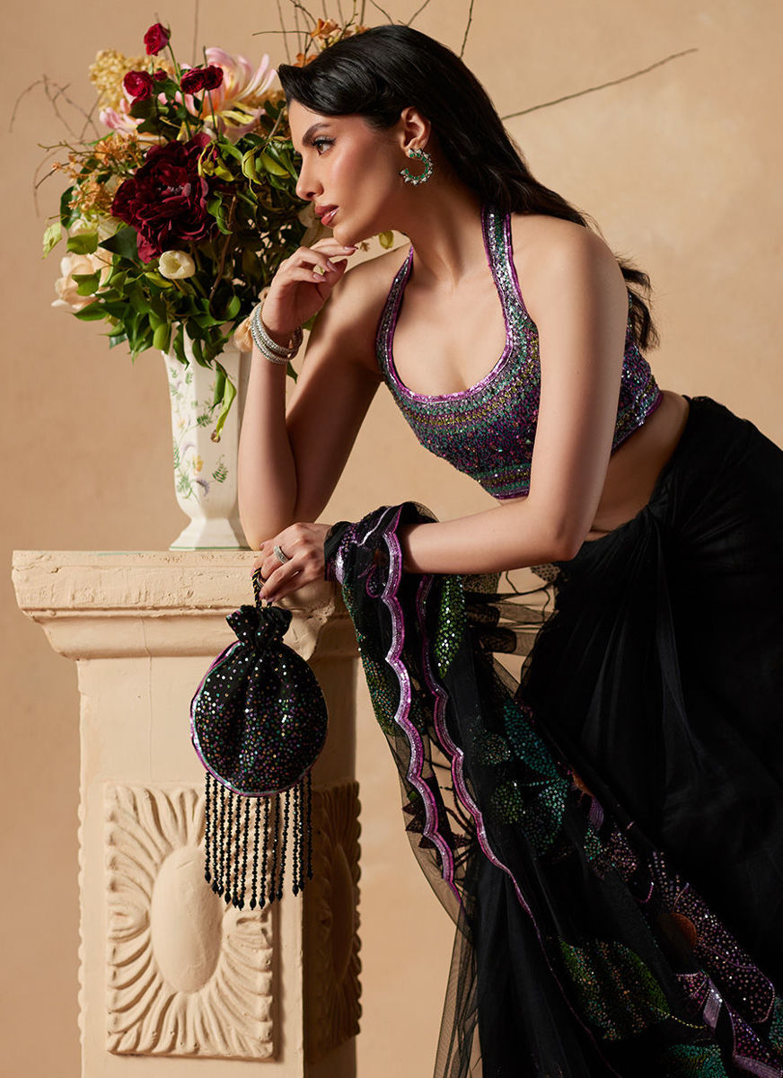 Micah Black Saree