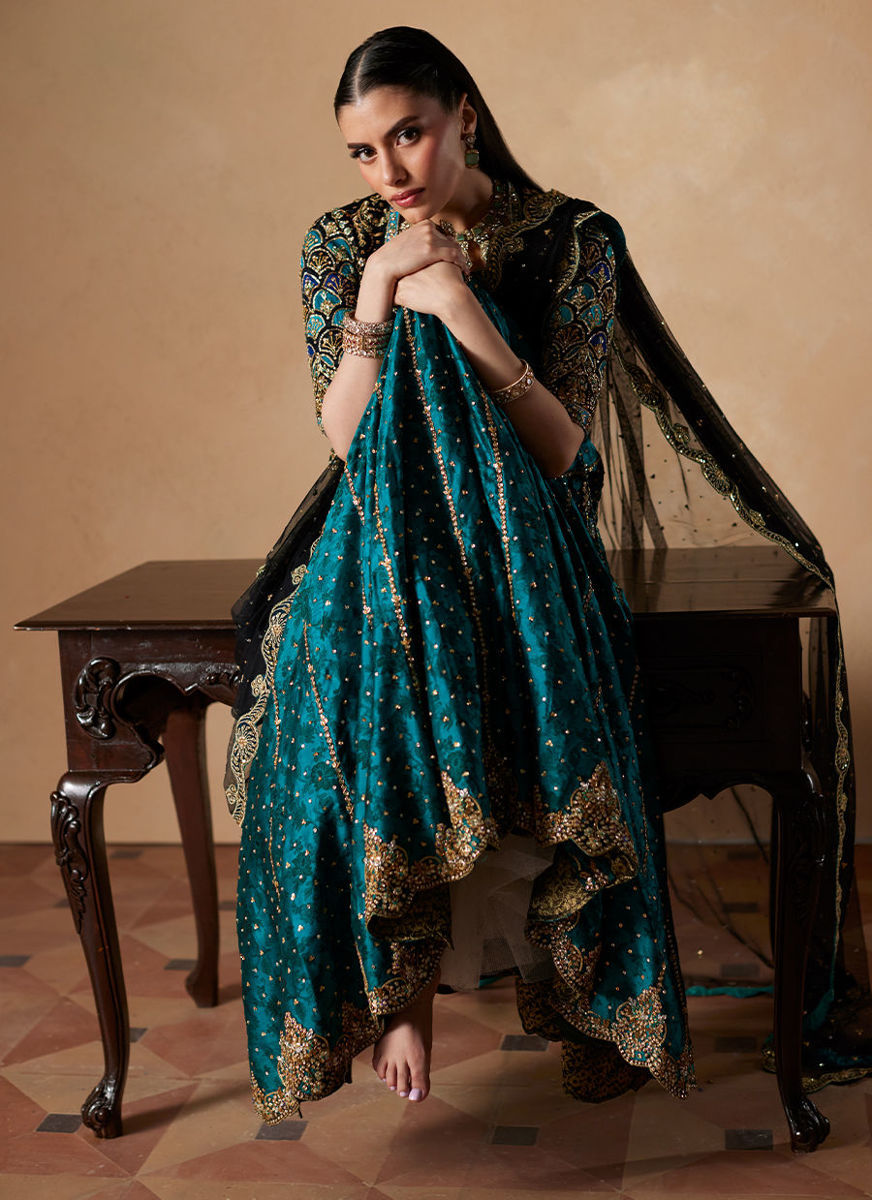 Jorja Short Shirt With Lehenga